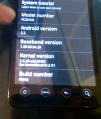 Htc evo 2.2