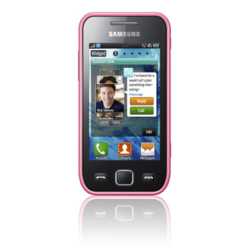 Samsung Wave 575 will be available in black, white and pink.