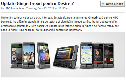Htc desire android 2.3 update facebook